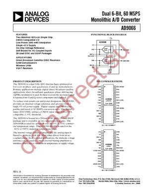 AD9066JR-REEL datasheet  